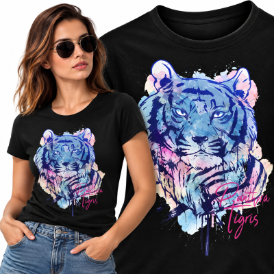 KOSZULKA DAMSKA ZWIERZĘTA  TIGER